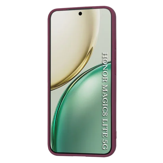 Калъф за Honor Magic8 Lite - Techsuit SoftFlex - Сливово червен