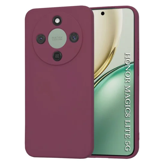 Калъф за Honor Magic8 Lite - Techsuit SoftFlex - Сливово червен