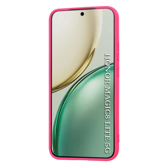 Калъф за Honor Magic8 Lite - Techsuit SoftFlex - Ярко розов