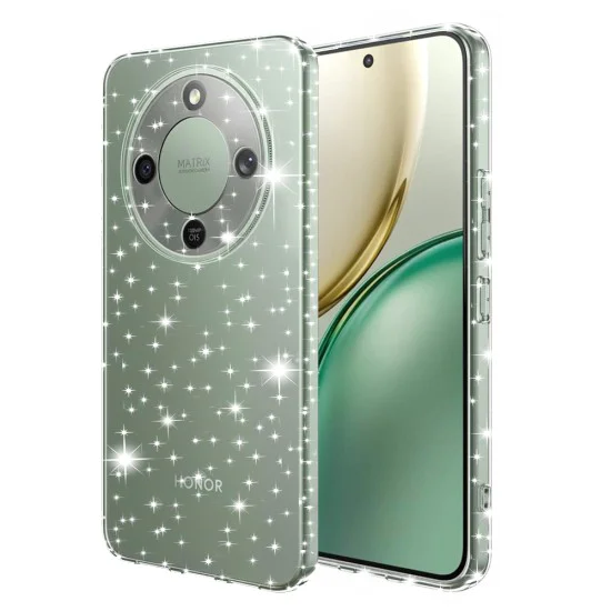 Калъф за Honor Magic8 Lite - Techsuit SparkleSkin Series - Прозрачен