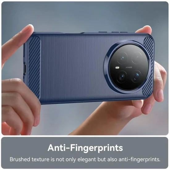 Калъф за Honor Magic8 Pro - Carbon Silicone - Techsuit - Син