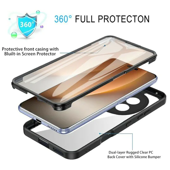 Калъф за Honor Magic8 Pro - ColorVerse 360 Series + протектор - Techsuit - Син