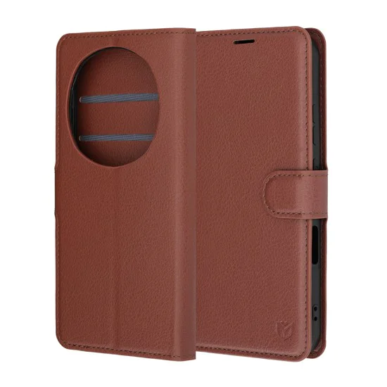 Калъф за Honor Magic8 Pro - Leather Folio - Techsuit - Кафяв