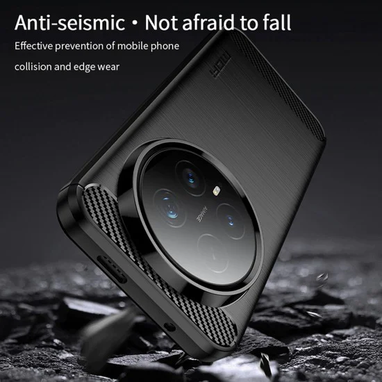 Калъф – Honor Magic8 Pro – Techsuit Carbon Silicone – Черен
