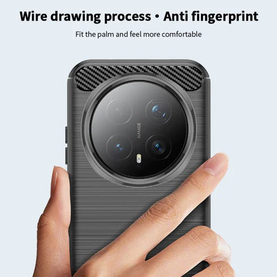Калъф – Honor Magic8 Pro – Techsuit Carbon Silicone – Черен