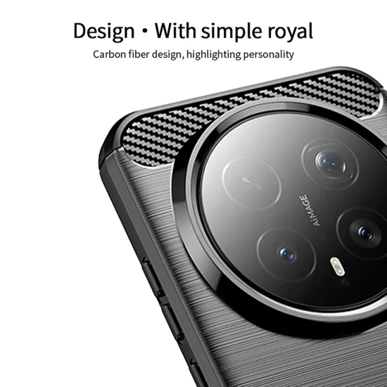 Калъф – Honor Magic8 Pro – Techsuit Carbon Silicone – Черен