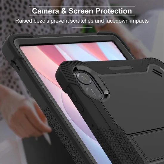 Калъф за Honor Pad X8a - Techsuit - Rugged TabShell + Screen Protector - Черен
