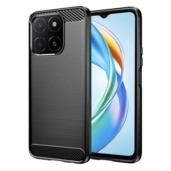 Калъф за Honor X5b - Carbon Silicone - Techsuit - Черен