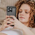 Калъф – Honor X5c Plus – Techsuit Carbon Silicone – Черен