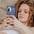 Калъф – Honor X5c Plus – Techsuit Carbon Silicone – Син