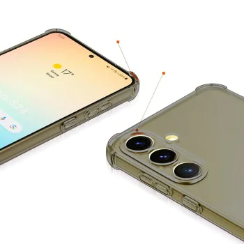 Калъф за Honor X5c Plus – Techsuit Shockproof Clear Silicone – Пушечно черен