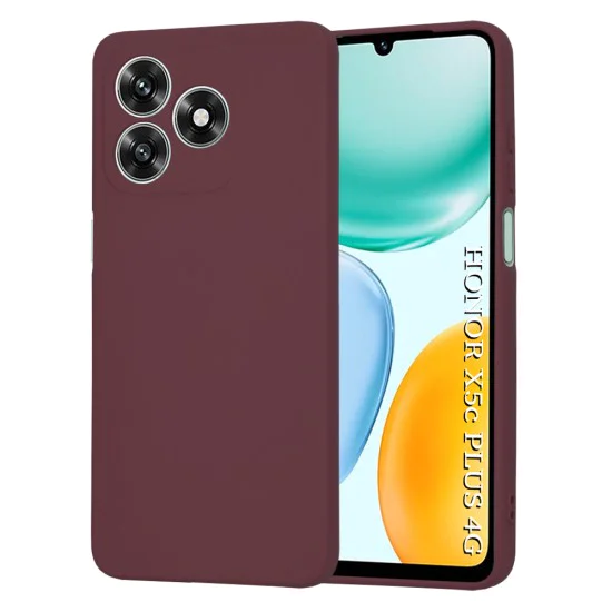 Калъф за Honor X5c Plus - Techsuit SoftFlex - Сливово червен