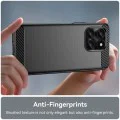 Калъф за Honor X6a - Carbon Silicone - Черен