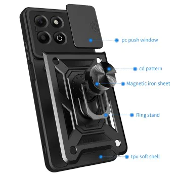 Калъф за Honor X6b - CamShield Series - черен