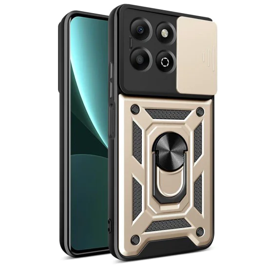Калъф за Honor X6b - Techsuit - CamShield Series - Златист