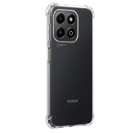 Калъф за Honor X6b - Удароустойчив Прозрачен Прозрачен Силиконов - Прозрачен