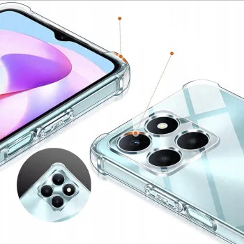 Калъф за Honor X6c - Techsuit - Удароустойчив Clear Silicone - Прозрачен