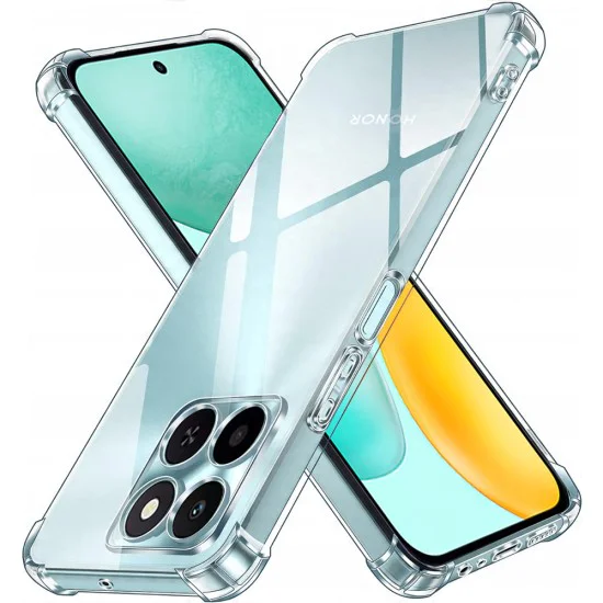 Калъф за Honor X6c - Techsuit - Удароустойчив Clear Silicone - Прозрачен