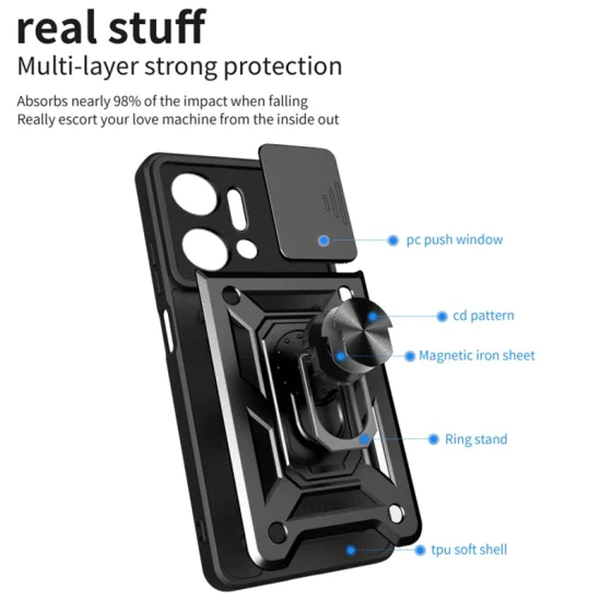 Калъф за Honor X7a - CamShield Series - Techsuit - Син