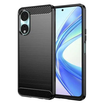 Калъф за Honor X7b / X7b 5G / 90 SMART - Carbon Silicone - Черен