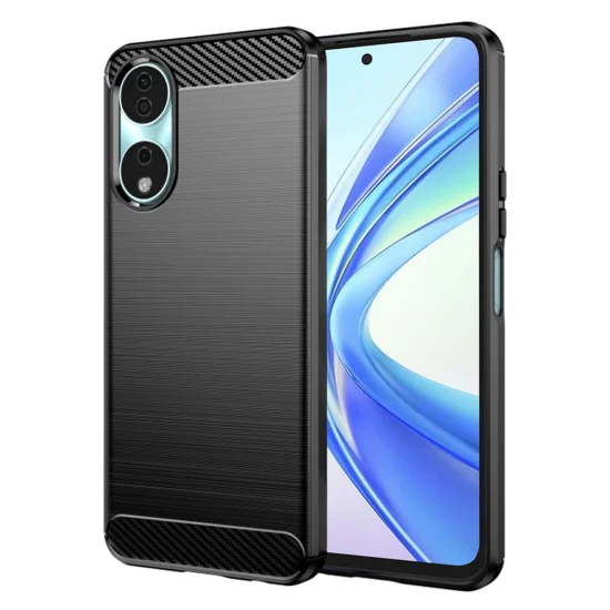 Калъф за Honor X7b / X7b 5G / 90 SMART - Carbon Silicone - Черен