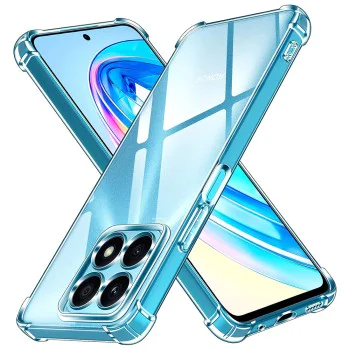 Калъф за Honor X8a - Удароустойчив Прозрачен Силиконов - Прозрачен
