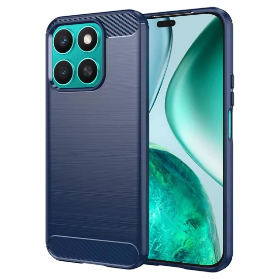 Калъф за Honor X8c - Techsuit - Carbon Silicone - Blue