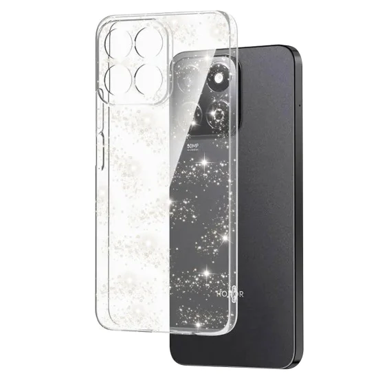 Калъф за Honor X8c - Techsuit - Серия SparkleSkin - Прозрачен