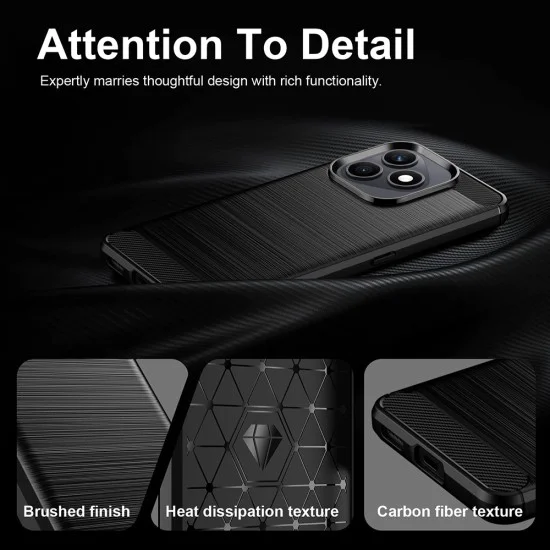 Калъф за Honor X8d - Carbon Silicone - Techsuit - Черен
