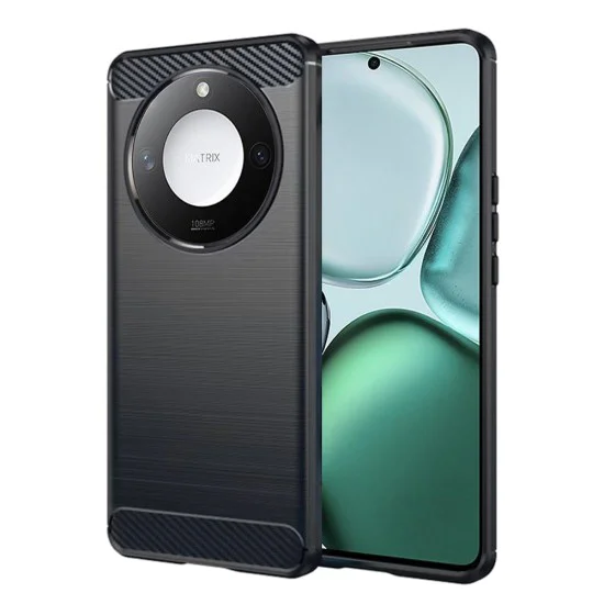 Калъф за Honor X9c Smart - Carbon Silicone - Черен