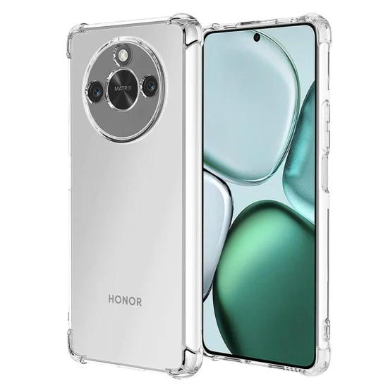 Калъф за Honor X9c Smart - Удароустойчив Прозрачен Силиконов - Прозрачен
