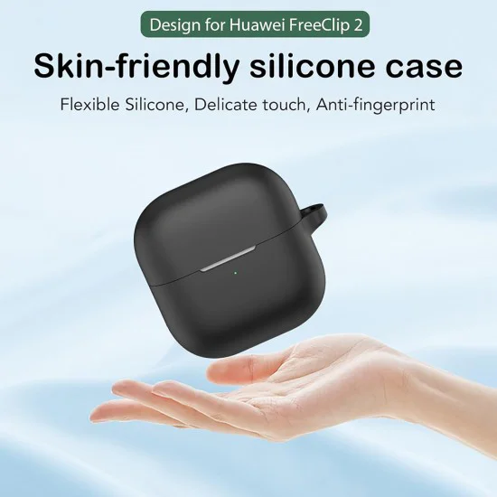 Калъф за Huawei FreeClip 2 - Silicone Case - Techsuit - Черен