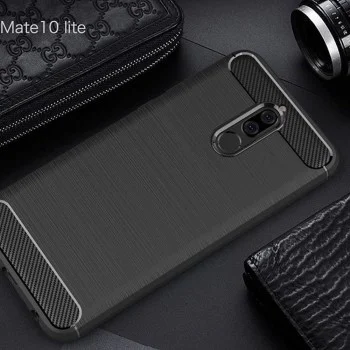 Калъф за Huawei Mate 10 Lite - Carbon Silicone - Черен