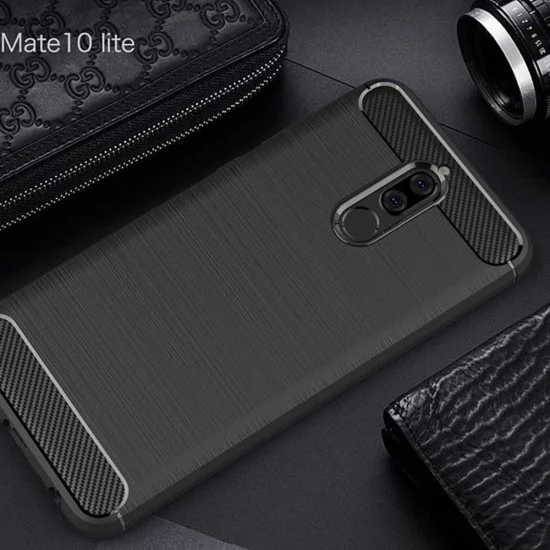 Калъф за Huawei Mate 10 Lite - Carbon Silicone - Черен