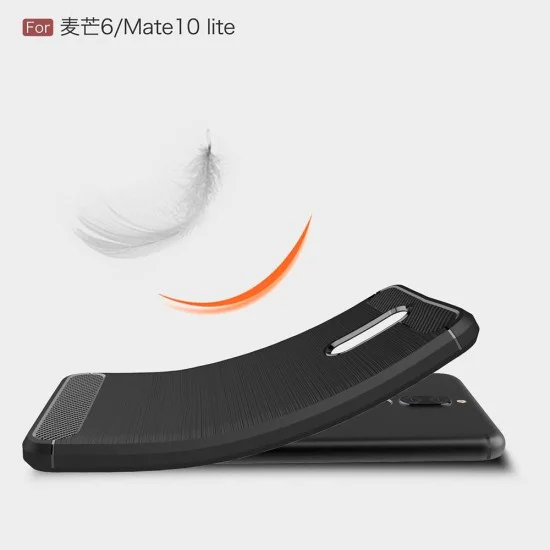 Калъф за Huawei Mate 10 Lite - Carbon Silicone - Черен