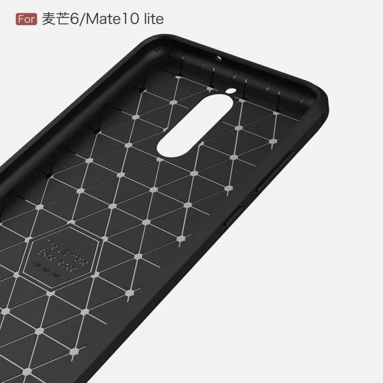 Калъф за Huawei Mate 10 Lite - Carbon Silicone - Черен