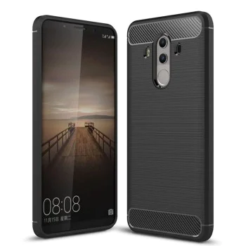 Калъф за Huawei Mate 10 Pro - Carbon Silicone - Черен