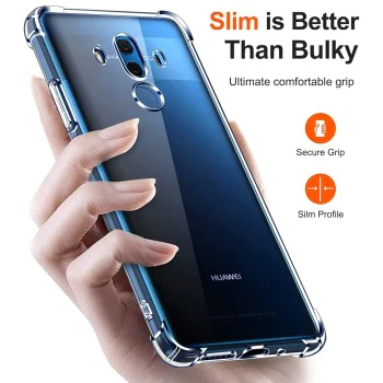 Калъф за Huawei Mate 10 Pro - Удароустойчив Прозрачен Силиконов - Прозрачен