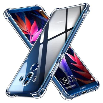 Калъф за Huawei Mate 10 Pro - Удароустойчив Прозрачен Силиконов - Прозрачен