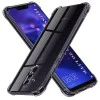 Калъф за Huawei Mate 20 Lite - Techsuit - Удароустойчив Clear Silicone - Опушено Черен