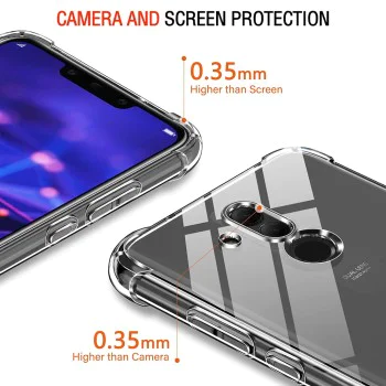 Калъф за Huawei Mate 20 Lite - Удароустойчив Прозрачен Силиконов - Прозрачен