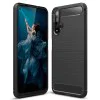 Калъф за Huawei Nova 5T / Honor 20 - Carbon Silicone - Черен
