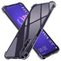 Калъф за Huawei Nova 5T / Honor 20 - Techsuit - Удароустойчив Clear Silicone - Опушено Черен