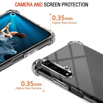 Калъф за Huawei Nova 5T / Honor 20 - Удароустойчив Прозрачен Силиконов - Прозрачен