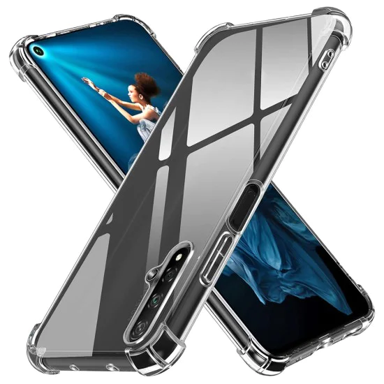 Калъф за Huawei Nova 5T / Honor 20 - Удароустойчив Прозрачен Силиконов - Прозрачен