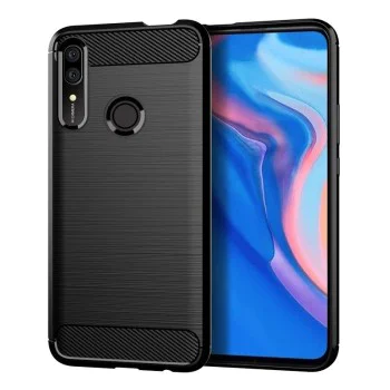 Калъф за Huawei P Smart Z - Carbon Silicone - Черен