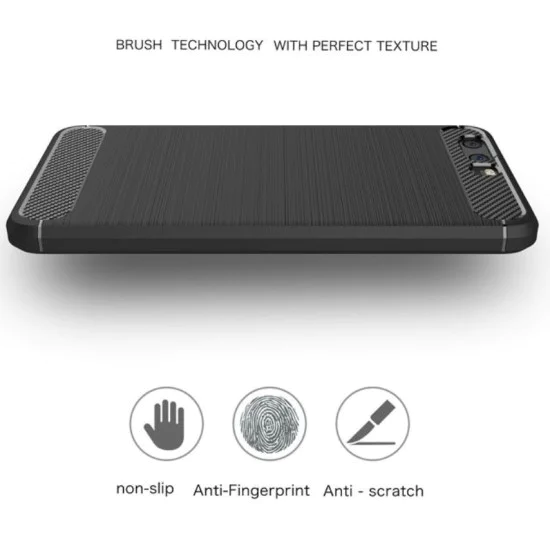 Калъф за Huawei P10 - Carbon Silicone - Черен