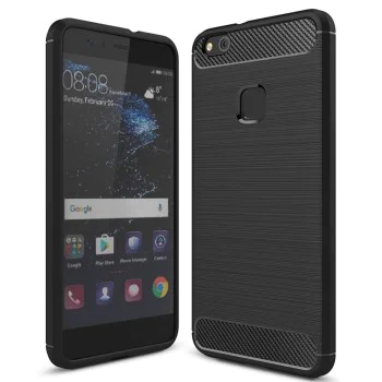 Калъф за Huawei P10 Lite - Carbon Silicone - Черен
