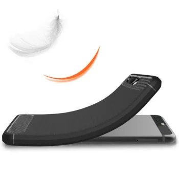 Калъф за Huawei P10 Plus - Carbon Silicone - Черен