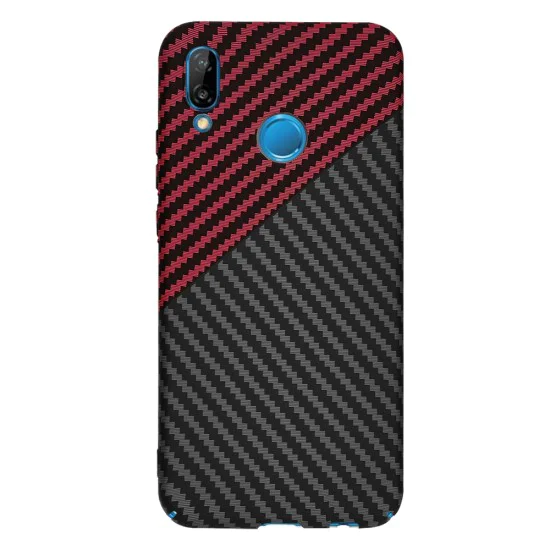 Калъф за Huawei P20 Lite - Carbonite FiberShell - Red Vortex